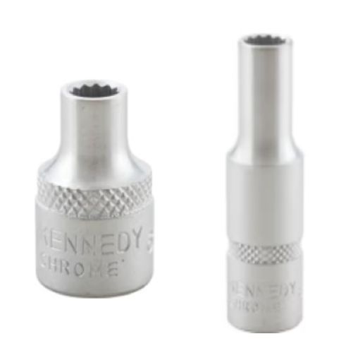 Deep Socket Exsagonal KennedyPro 3/8″ Bi-Hexagonal Standard & Deep Sockets, Metric - Mbalula XI